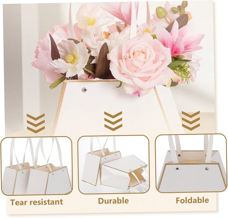 FOMIYES 4 Pack Tear Resistant Paper Flower Bouquet Decor Plant Holder For Balcony Window - Image 4